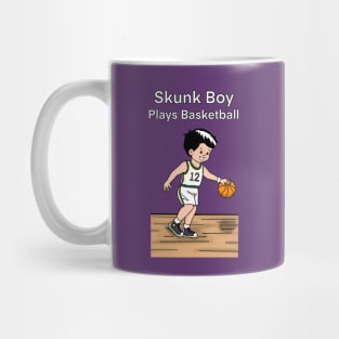 Skunk Boy Plays Basketball Mug